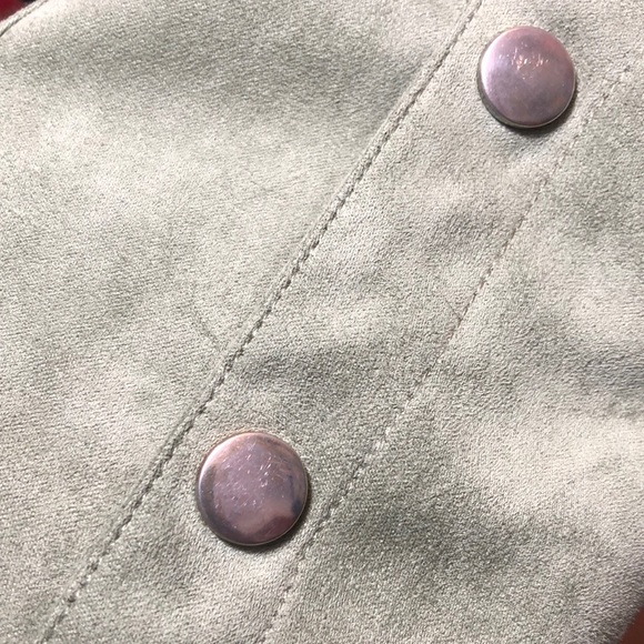 3/$20 - I❤️Ronson Army Green Vegan Suede Skirt - Picture 10 of 10